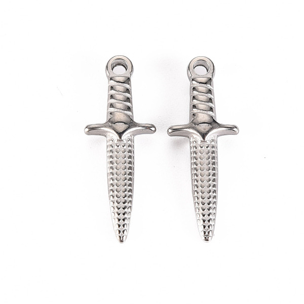 

PandaHall 304 Stainless Steel Pendants, Dagger, Stainless Steel Color, 24x9x4mm, Hole: 1.4mm 304 Stainless Steel Tool