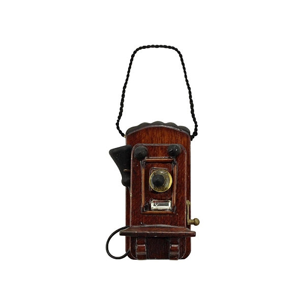 

PandaHall Miniature Wooden Retro Wall Phone, Vintage Hanging Telephone, for Dollhouse Decor, Coconut Brown, 49x26x21mm Wood Furniture &...