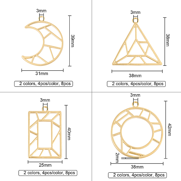 

PandaHall Olycraft Hollow Alloy Kitten Open Back Bezel Pendants, for DIY UV Resin, Epoxy Resin, Pressed Flower Jewelry, Mixed Shapes...