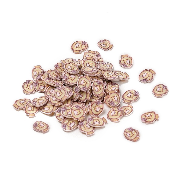 

PandaHall Handmade Polymer Clay Cabochons, Fish, 5~6x6.5~8x0.5mm Polymer Clay Fish
