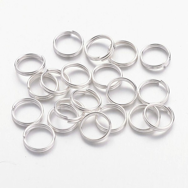 

PandaHall Iron Split Rings, Double Loops Jump Rings, Cadmium Free & Lead Free, Silver Color Plated, 8x1.4mm, about 6.6mm inner diameter...