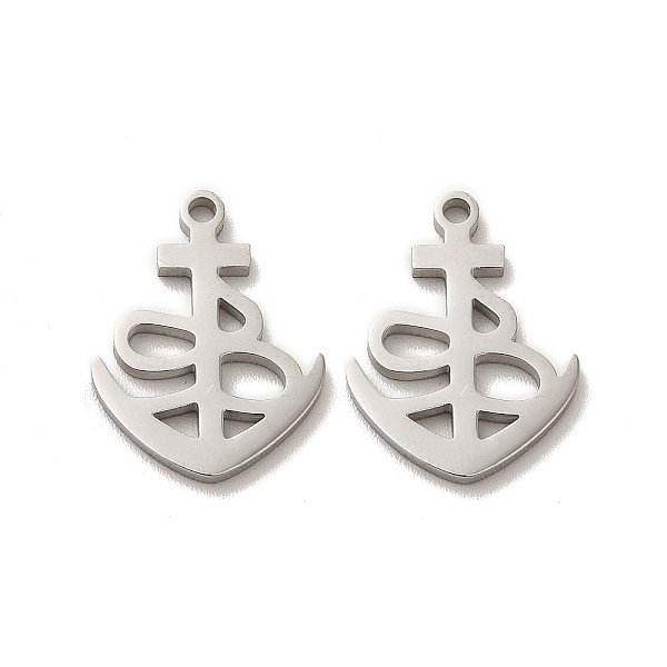 

PandaHall 304 Stainless Steel Pendants, Anchor Charms, Stainless Steel Color, 17x13x1.4mm, Hole: 1.4mm 304 Stainless Steel Anchor & Helm