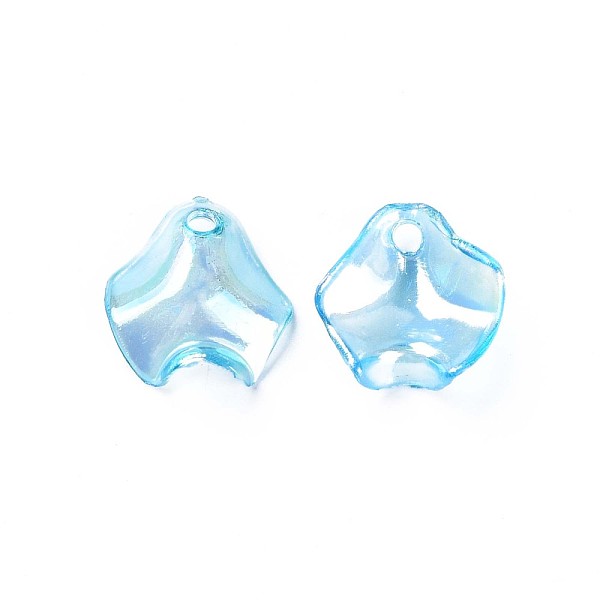 

PandaHall Transparent Acrylic Pendants, AB Color Plated, Petal, Light Sky Blue, 15.5x15x5mm, Hole: 2mm, about 2200pcs/500g Acrylic Petaline