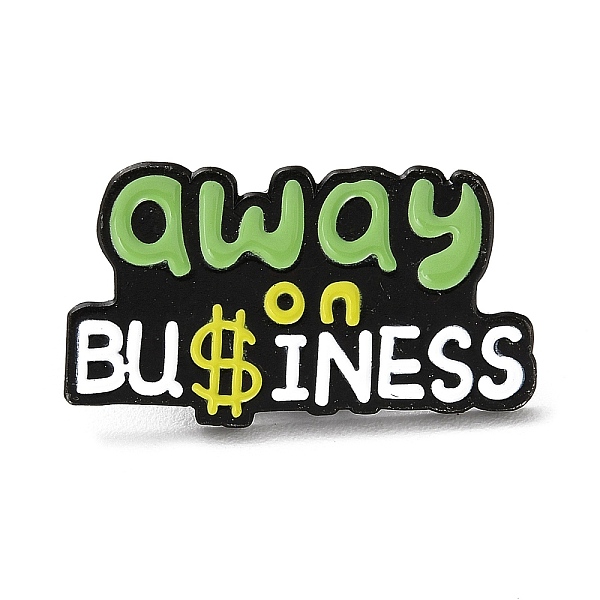 

PandaHall Enamel Pins, Black Alloy Badge for Backpack Clothes, Word, 17x30x1.8mm Alloy+Enamel Word