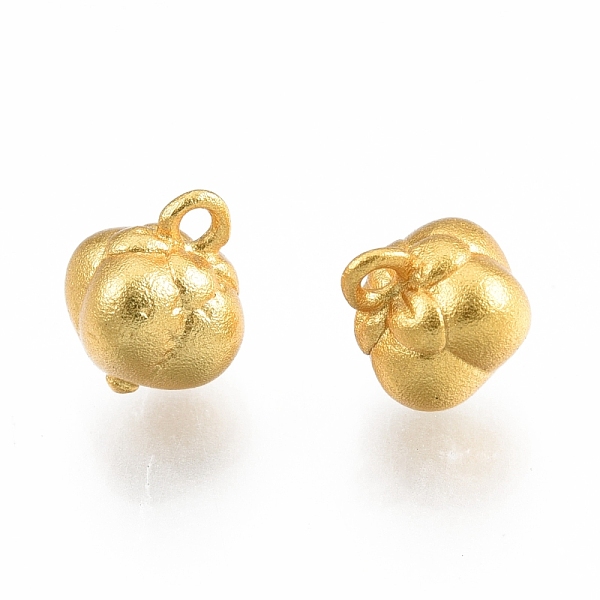 

PandaHall Brass Charms, Cadmium Free & Nickel Free & Lead Free, Persimmon, Golden, 8x7x7mm, Hole: 1.2mm Brass Fruit