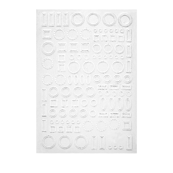 

PandaHall Hot Stamping Nail Art Stickers Decals, Self Adhesive Nail Art Transfer Decals, Tattoos Sliders Manicure Tips Nail Decoration..., White