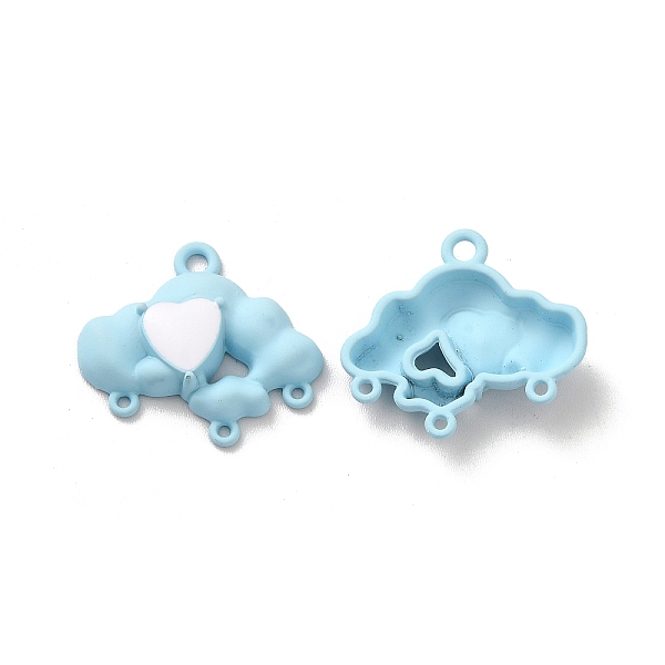 

PandaHall Alloy Chandelier Component Links, Spray Painted, Lead Free & Cadmium Free, Cloud with Heart, Blue, 19x21x4.5mm, Hole: 1.8mm Alloy...