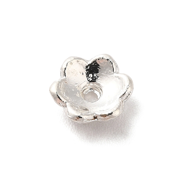 

PandaHall Alloy Bead Caps, 6-Petal, Flower, Silver, 5.5~6x2mm, Hole: 1mm Alloy