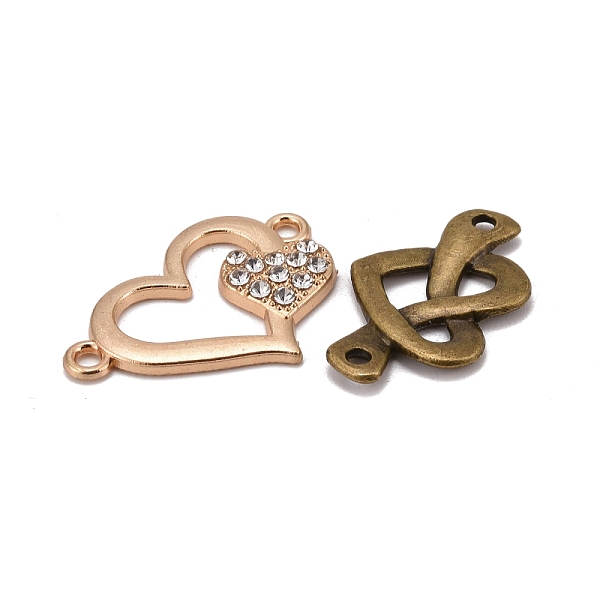 

PandaHall Metal Links Connectors, Heart, Mixed Color, 13~51x9.5~28x1~5.5mm, Hole: 0.8~3mm Alloy Heart