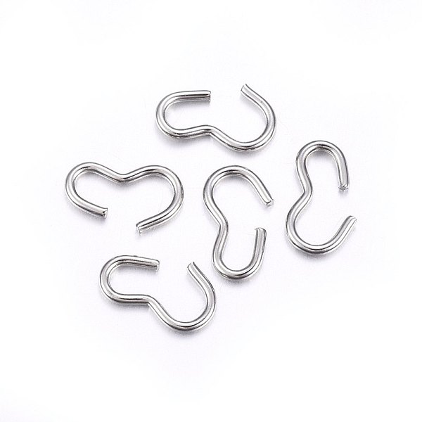 PandaHall 304 Stainless Steel Quick Link Connectors, Chain Findings, Number 3 Shaped Clasps, Stainless Steel Color, 10.5x6x1mm 304 Stainless...