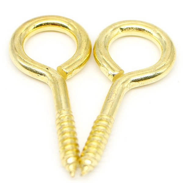 

PandaHall Iron Screw Eye Pin Peg Bails, For Half Drilled Beads, Golden, 27.73mm Iron
