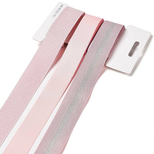

PandaHall 9 Yards 3 Styles Polyester Ribbon, for DIY Handmade Craft, Hair Bowknots and Gift Decoration, Light Pink Palette, Pink, 1~1-1/8...