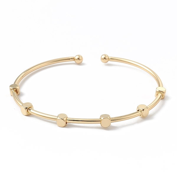 

PandaHall Brass Cuff Bangles, for Women Men, Real 18K Gold Plated, Inner Diameter: 2-1/2 inch(6.5cm) Brass Multicolor