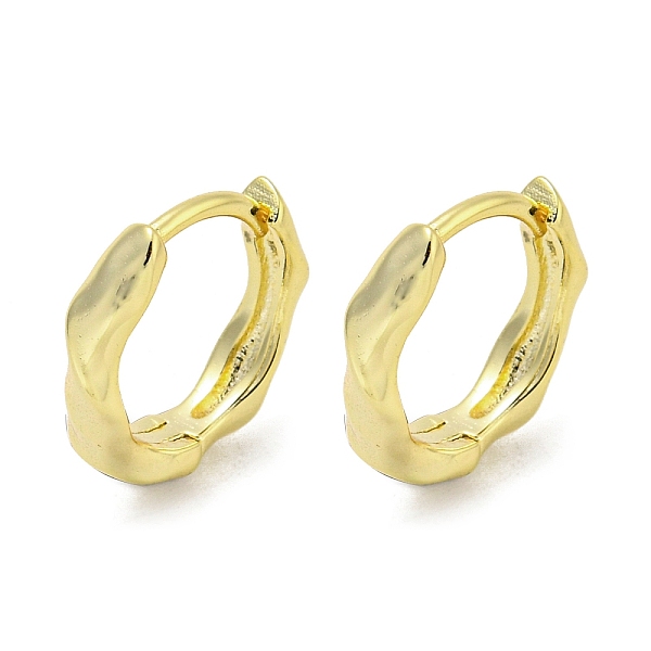 

PandaHall Brass Hoop Earrings, Real 18K Gold Plated, 12x3mm Brass Others