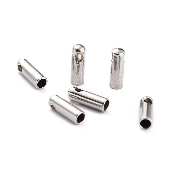 

PandaHall 304 Stainless Steel Cord Ends, End Caps, Stainless Steel Color, 7x2mm, Hole: 1mm, Inner Diameter: 1.6mm 304 Stainless Steel