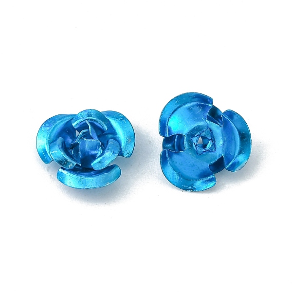 

PandaHall Aluminum Cabochons, Nail Art Decoration Accessories, for DIY Mobile Phone Decoration Accessories, Flower, Cyan, 9x9x5mm...