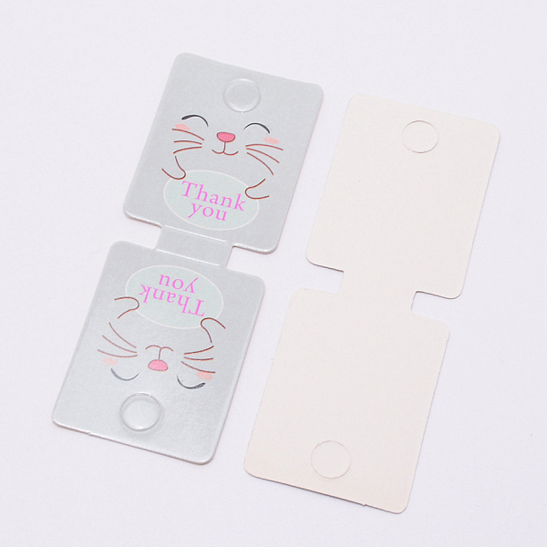 

PandaHall Paper Hair Ties Display Cards, Rectangle, Dark Sea Green, Rabbit Pattern, 9.5x3.5x0.04cm, 100pcs/bag Paper Rabbit