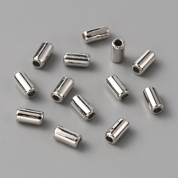 

PandaHall ABS Plastic Beads, for Bracelet Necklace, Clothes Accessories, Column, Platinum Plated, 6x3mm, Hole: 1.6mm, 1000pcs/bag ABS...