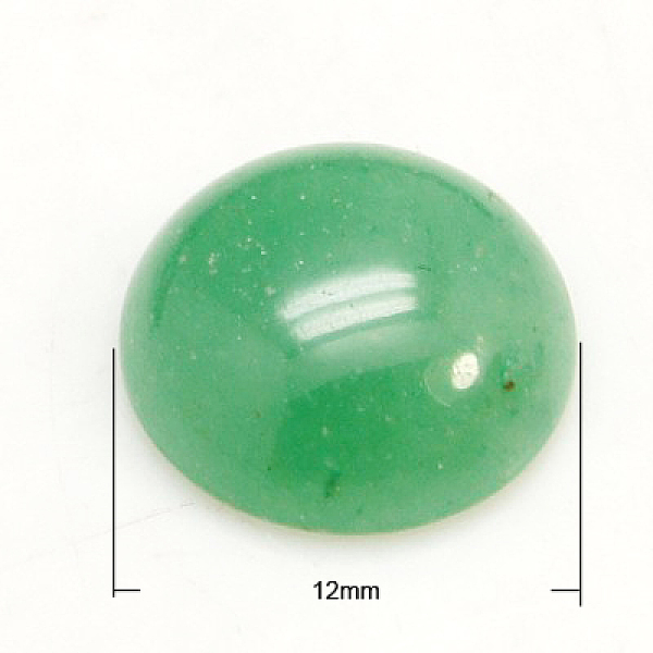 

PandaHall Gemstone Cabochons, Half Round/Dome, Green Aventurine, 12x5mm Aventurine Half Round