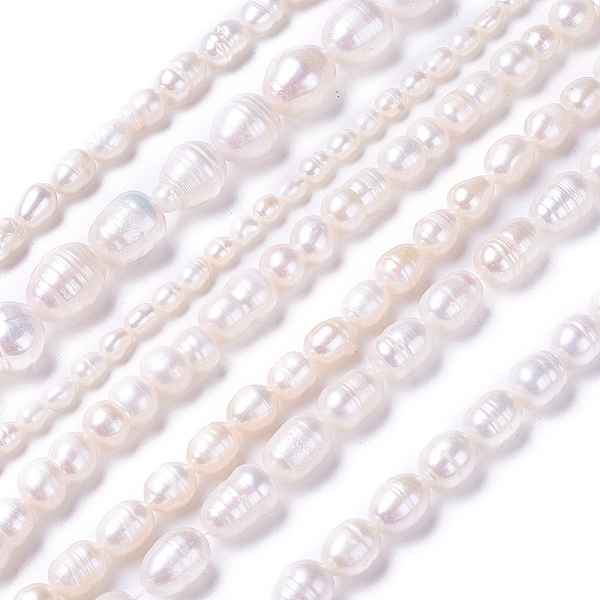 

PandaHall Natural Cultured Freshwater Pearl Beads Strands, White, 4~17x4~17mm, Hole: 0.5~1mm, about 20~96pcs/strand, 13.5 inch~15.2 inch...