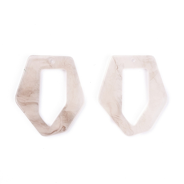 

PandaHall Acrylic Pendants, for DIY Earring Accessories, Polygon, Antique White, 40x34.5x2mm, Hole: 1.8mm Acrylic Polygon