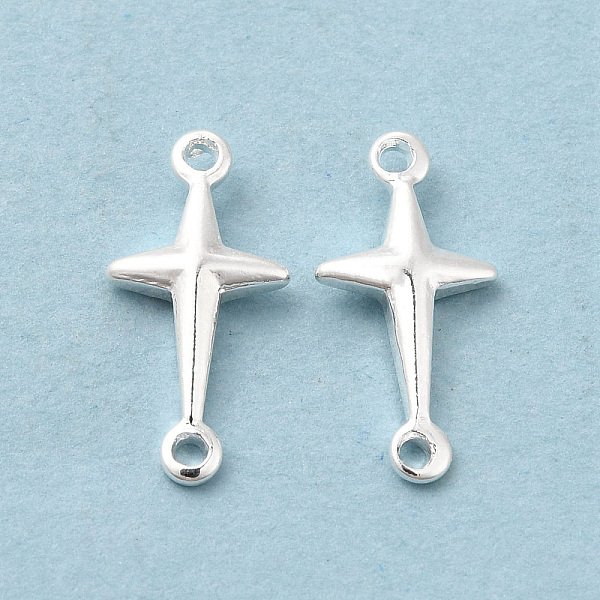 

PandaHall Brass Connector Charms, Cadmium Free & Lead Free, Religion Cross Links, 925 Sterling Silver Plated, 13.5x6.5x2mm, Hole: 1mm Brass...