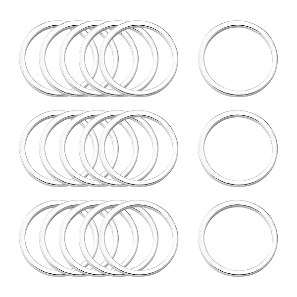 

PandaHall Brass Linking Rings, Silver, 10x0.7~1mm Brass Ring