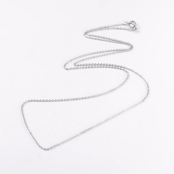 

PandaHall 304 Stainless Steel Cable Chain Necklaces, with Lobster Claw Clasps, Stainless Steel Color, 18 inch(46cm) 304 Stainless Steel