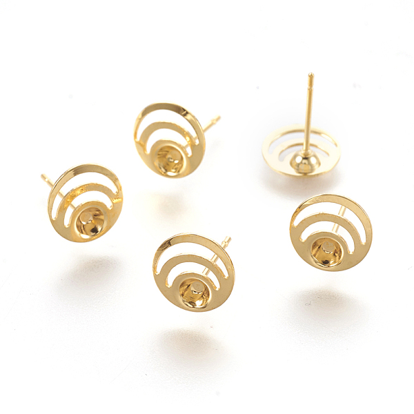 

PandaHall 304 Stainless Steel Ear Stud Components, Flat Round, Golden, 13mm, Flat Round: 9x2mm, Tray: 3mm, Pin: 0.7mm 304 Stainless Steel...