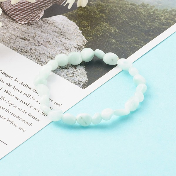 Natürliche Larimar-Stretch-Armbänder Für Kinder