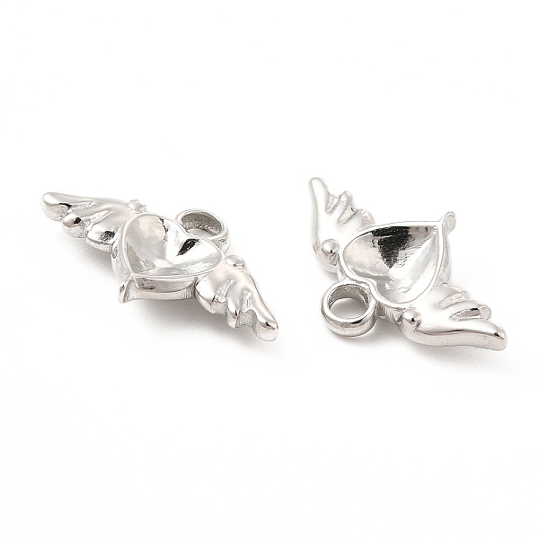 

PandaHall 304 Stainless Steel Pendant Rhinestone Settings, Heart with Wing, Stainless Steel Color, Fit for 5x5.5mm Rhinestone, 10x16.5x3mm...