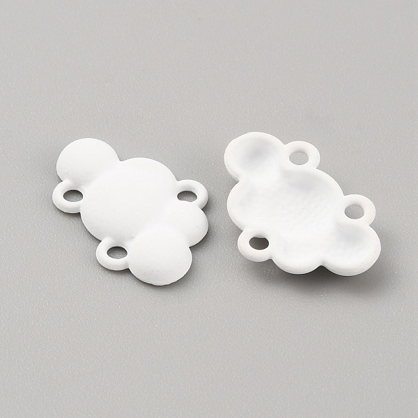 

PandaHall Spray Painting Zinc Alloy Chandelier Component Links, Cloud, White, 13x19.5x3mm, Hole: 2mm Alloy Cloud White