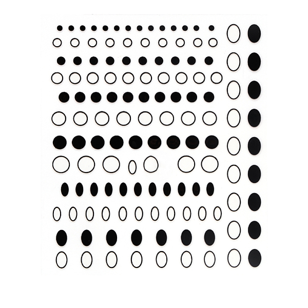 

PandaHall 3D Black Transfer Stickers Decals, Self Adhesive, DIY Nail Tips Decorations Tip Slider Accessory, Round Pattern, 90x77mm Paper...