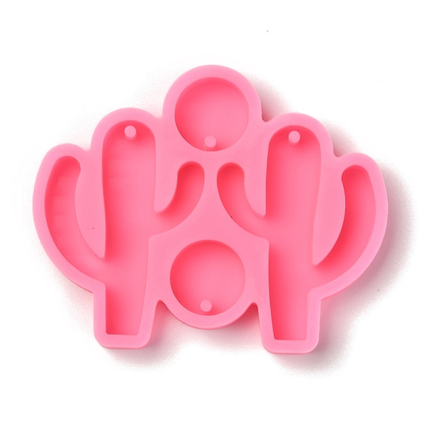 

PandaHall Cactus Pendant Silicone Molds, Resin Casting Molds, For UV Resin, Epoxy Resin Jewelry Making, Hot Pink, 48.5x60.5x7mm Silicone...