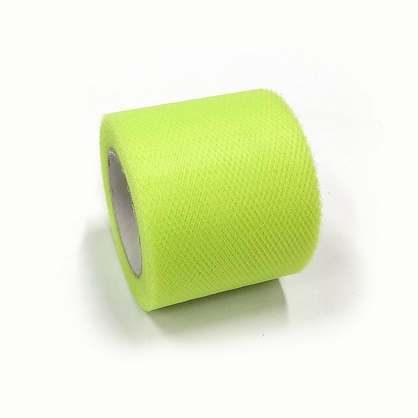 

PandaHall Deco Mesh Ribbons, Tulle Fabric, Tulle Roll Spool Fabric For Skirt Making, Green Yellow, 2 inch(5cm), about 25yards/roll...