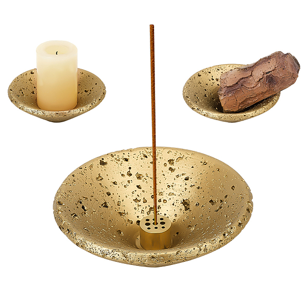Cement  Brass Incense Burners Holder
