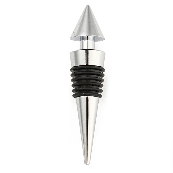 

PandaHall Alloy Red Wine Stopper, Silicone Bottle Stopper, Cone, Platinum, 91x20.5mm Alloy Cone
