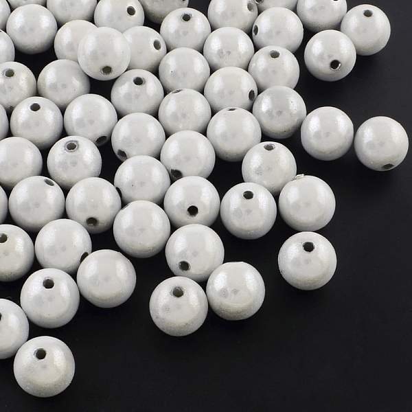 

PandaHall Spray Painted Acrylic Beads, Miracle Beads, Round, Bead in Bead, Silver, 12mm, Hole: 2mm, about 560pcs/500g Acrylic Round Silver
