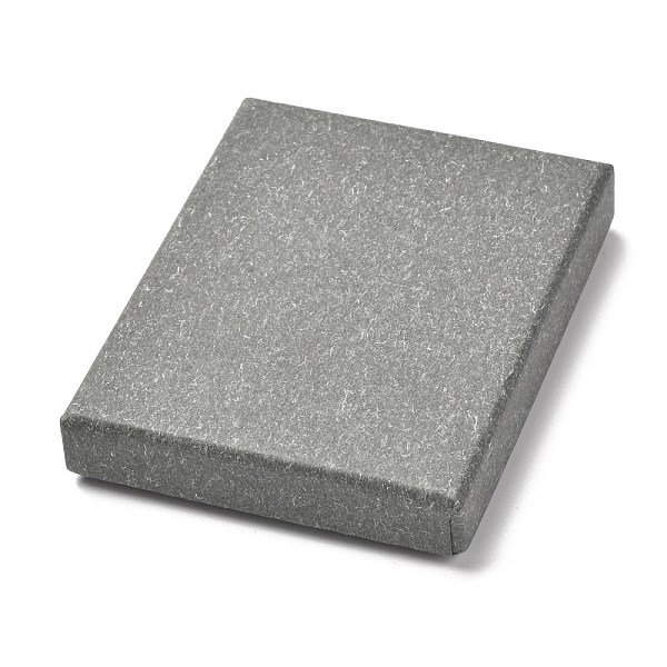 

PandaHall Rectangle Kraft Paper Ring Box, Snap Cover, with Sponge Mat, Jewelry Box, Gray, 9.7x7.7x1.7cm, Inner Size: 90x70mm Paper Rectangle...
