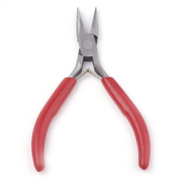 

PandaHall 45# Carbon Steel Jewelry Pliers, Chain Nose Pliers, Red, 13.5x6.5x1cm Carbon Steel Red
