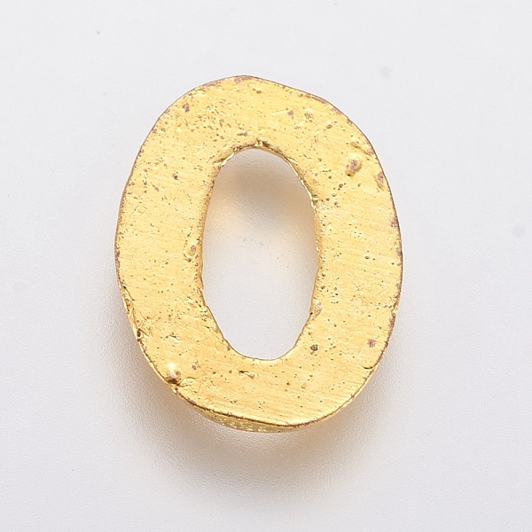 

PandaHall Alloy Cabochons, Letter, Golden, Letter.O, O: 9x7x1mm Alloy Letter O