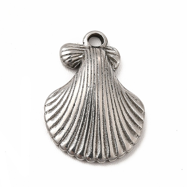 

PandaHall 304 Stainless Steel Pendants, Shell, Stainless Steel Color, 18x13x3.5mm, Hole: 1.6mm 304 Stainless Steel Shell Shape