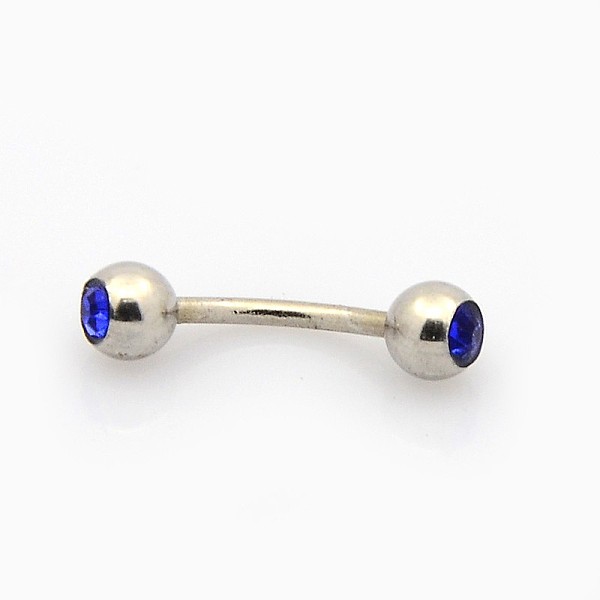 

PandaHall 316L Surgical Stainless Steel Rhinestone Ball Eyebrow Rings, Grade A, Mixed Color, 16x4mm, Pin: 1mm, about 12pcs/board 316L..., Multicolor