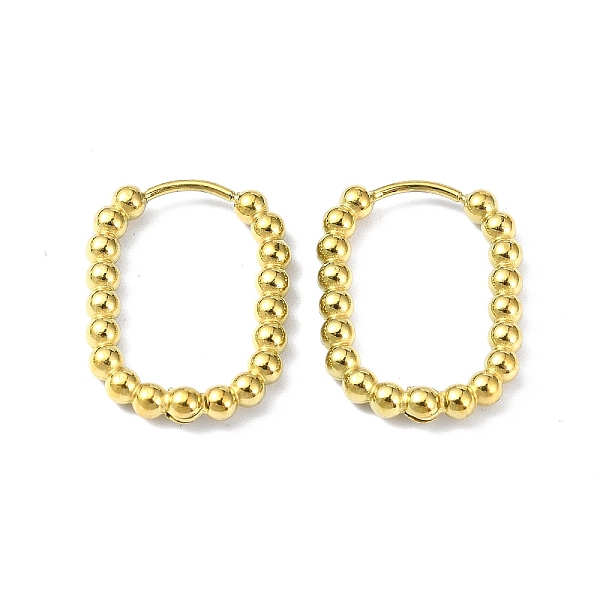 

PandaHall Real 18K Gold Plated 316 Stainless Steel Hoop Earrings, Oval, 19x3mm 316 Surgical Stainless Steel Oval