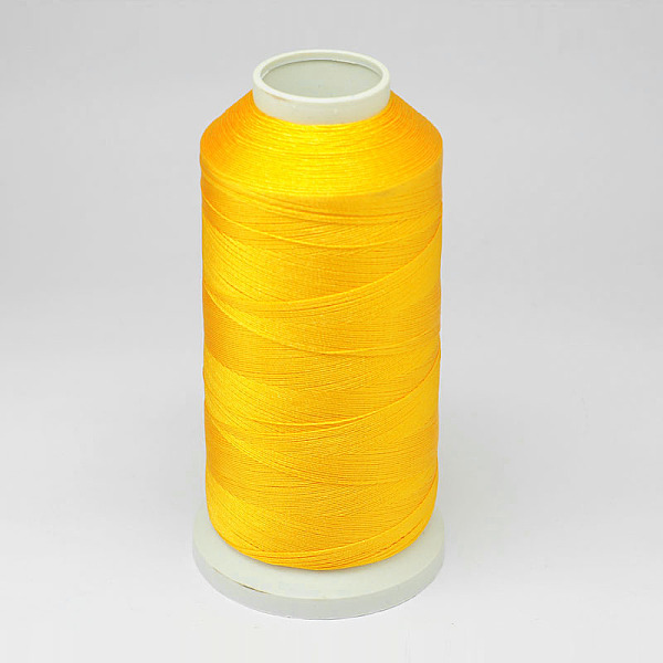 

PandaHall Nylon Thread, For Tassel Making, Gold, 0.3mm, about 1093.61 yards(1000m)/roll Nylon Gold