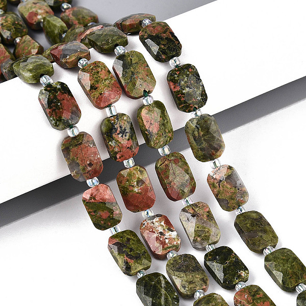 Natural Unakite Bea… - image