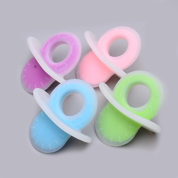 

PandaHall Food Grade Eco-Friendly Silicone Big Pendants, Chewing Pendants For Teethers, DIY Nursing Necklaces Making, Dummy Pacifier, Mixed..., Multicolor