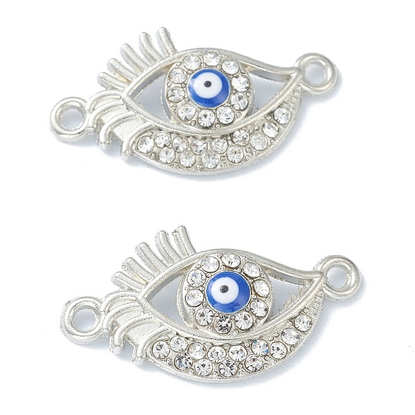 

PandaHall Alloy Enamel Links Connectors, with Crystal Rhinestone, Eye, Blue, Platinum, 14x25x3mm, Hole: 1.5mm Alloy Rhinestone+Enamel Eye...