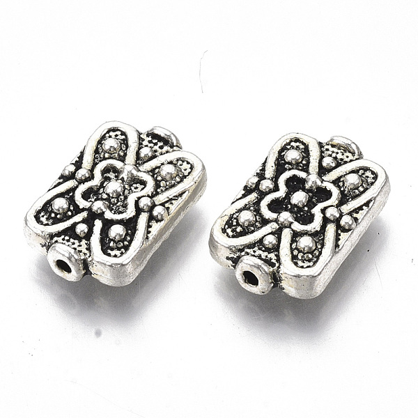

PandaHall Tibetan Style Alloy Beads, Cadmium Free & Lead Free, Rectangle, Antique Silver, 18x12x5mm, Hole: 1.4mm Alloy Rectangle