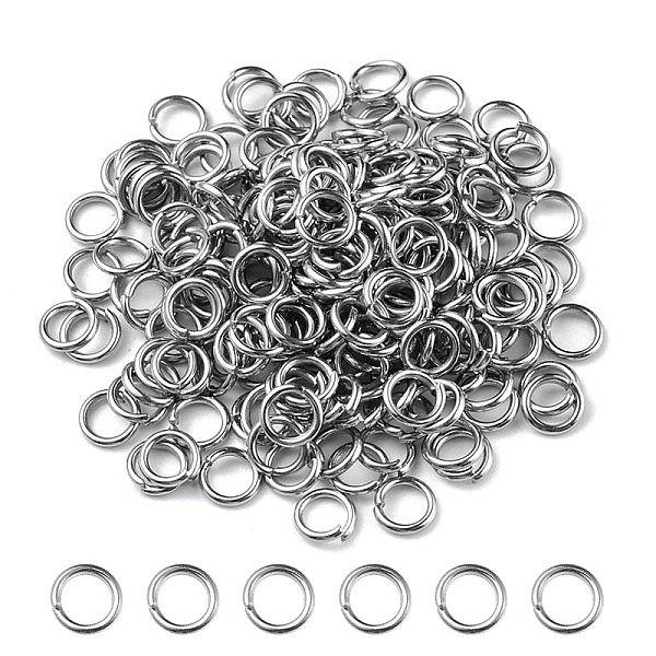 

PandaHall 304 Stainless Steel Jump Rings, Open Jump Rings, Round Ring, Stainless Steel Color, 5x0.8mm, 20 Gauge, Inner Diameter: 3.4mm 304...